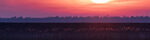Schmales Bild eines Sonnenuntergangs im Nationalpark Vorpommersche Boddenlandschaft